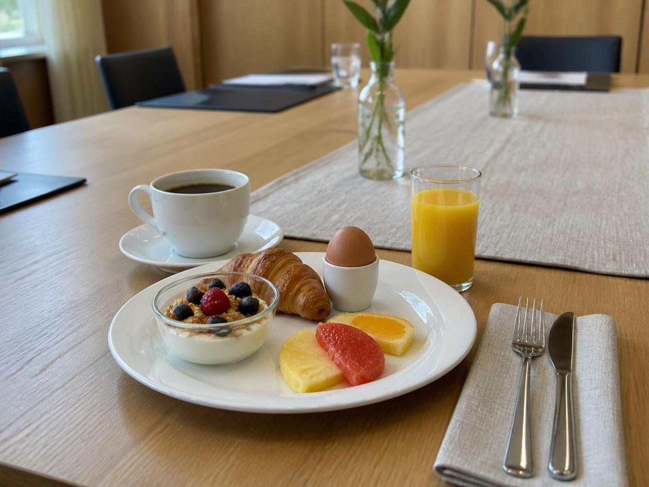 Frukost, serveringsögonblick