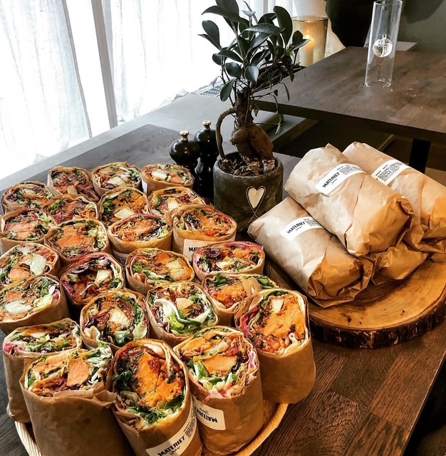 Portionsserverade wraps för lunch och konferens