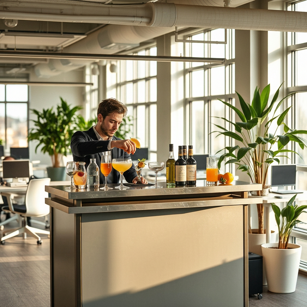 Bartender som häller upp en signaturdrink