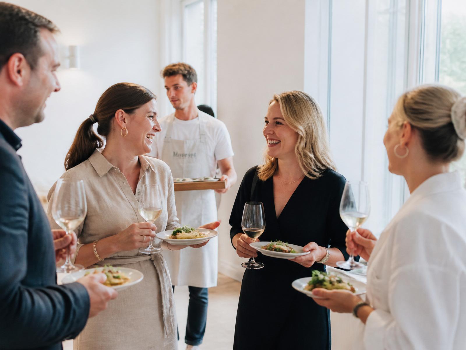 Small plates som serveras under stående mingel
